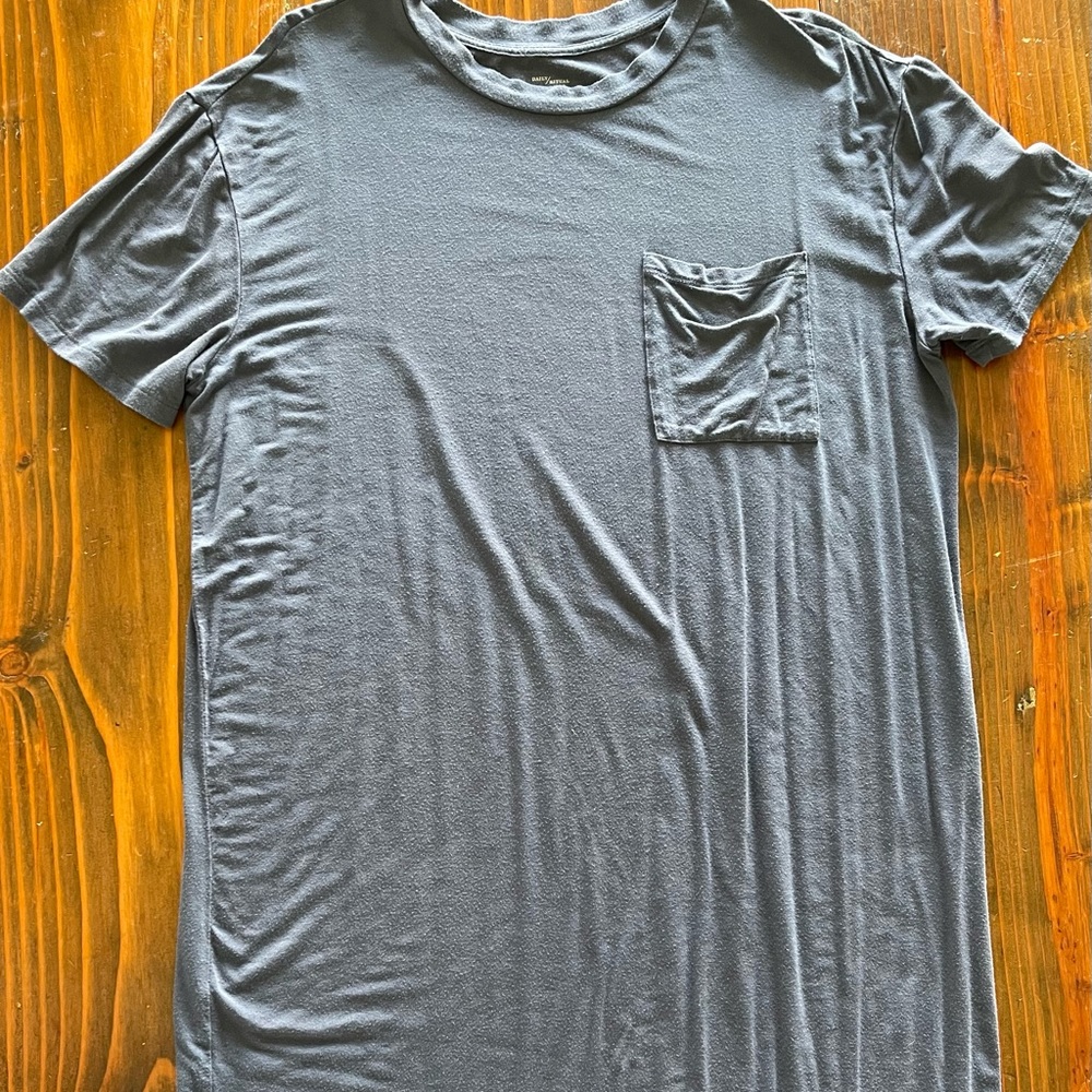 Soft T-shirt material dress with pocket